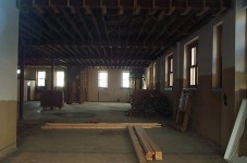 Looking inside the old McNair building.  It has recently been added to the project.  This is the western most building of the project on Center St.