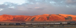 Nevada Train Sunset .JPG