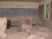 inside of the schoolhouse